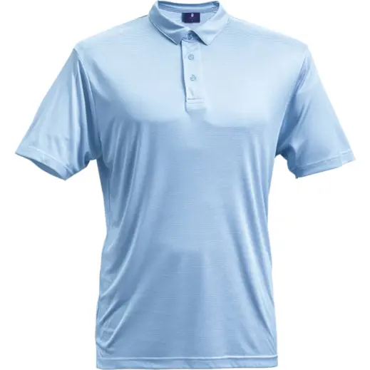 Mens Berkley Stripe Golfer Sky-White